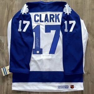 Wednel Clark Toronto Maple Leafs Signed Jersey